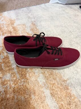 Vans Men's Authentic Low Pro Canvas Sneakers - Burgundy